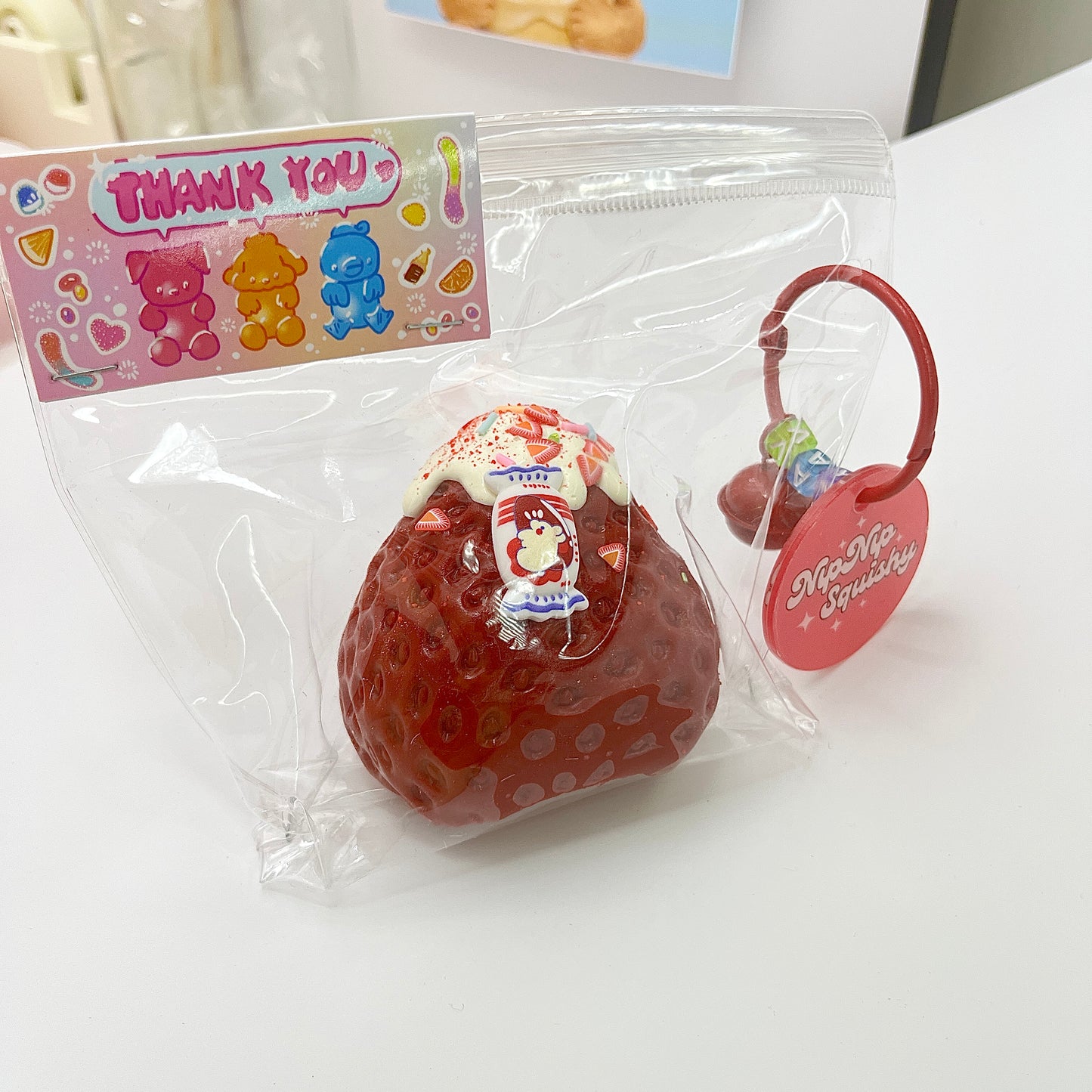 White Chocolate Strawberry Squishy